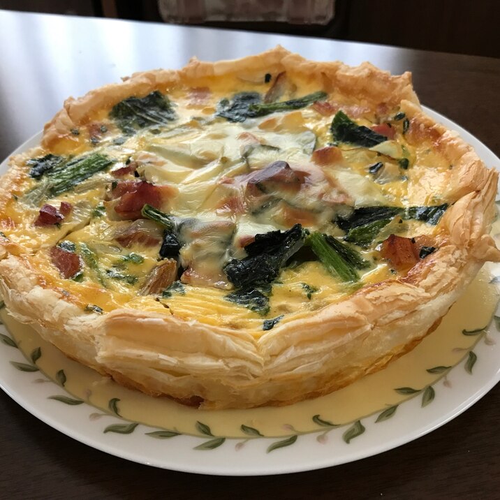 冷凍パイシートでほうれん草のキッシュ レシピ 作り方 By 三兄弟ママ 楽天レシピ